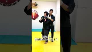 後ろから首を絞められたら！？ 護身術 剣護身術 martialart selfdefence 武術 武道 shorts short [upl. by Aiekan]