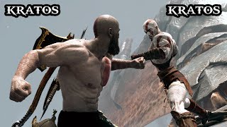 God of War Old Kratos vs Young Kratos Mod Dragon Battle Kratos Defeats His Past Self [upl. by Wickham]