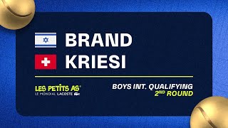 Les Petits As 2023  Boys International Qualifications 2R  Dan Brand vs Brian Kriesi [upl. by Rowney526]