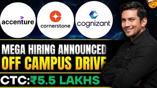 Cognizant Biggest Hiring  Accenture  Cognizant off campus drive  2025  2024 Batch hiring [upl. by Htims129]