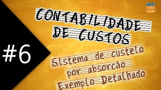 CONTABILIDADE DE CUSTOS 6  Sistema de Custeio por Absorção  Exemplo Detalhado [upl. by Yetty645]