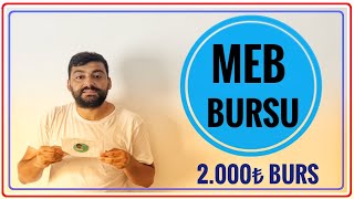 2000₺ BURS MÜJDESİ  MEB BURSU HANGİ BÖLÜMLERE MEB BURSU VERİLİR MEB BURS BAŞVURUSU [upl. by Ayotna]