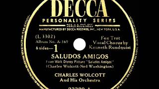 1943 OSCARNOMINATED SONG Saludos Amigos  Charles Wolcott Kenneth Rundquist vocal [upl. by Weight186]