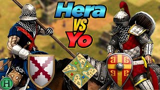 Burgundians vs Byzantines  1v1 EW River Divide  vs Yo  AoE2 [upl. by Nylhtac312]