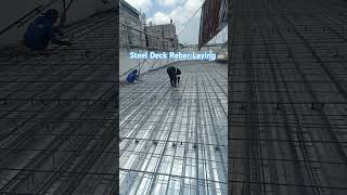 Steel Deck Rebar Laying construction [upl. by Redford887]