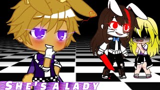 shes a lady Meme Vanny x glitchtrap Fnaf Gacha [upl. by Lydell]