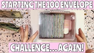 STARTING THE 100 ENVELOPE CHALLENGE AGAIN  How I plan to SAVE and Complete 100 Envelope Challenge [upl. by Leakim]