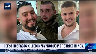 3 hostages killed by IDF attacks in Gaza probe finds [upl. by Hcurob]