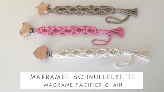 DIY  ANLEITUNG MAKRAMEE SCHNULLERKETTE  Tutorial Macrame Pacifier Chain ♡︎ [upl. by Drofnelg285]