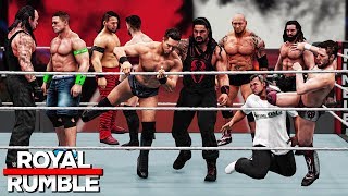 WWE 2K18 Royal Rumble 2018  Roman Reigns Wins 30 Man Royal Rumble Match [upl. by Ahsekad]