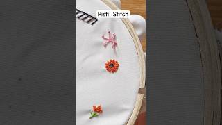 Pistil Stitch diy embroidery embroiderydesign embroiderytutorial embroiderystitches [upl. by Yeliac]