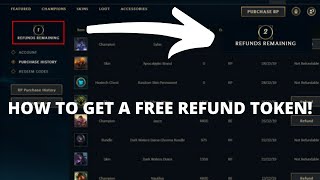 HOW TO GET A FREE LEAGUE OF LEGENDS REFUND TOKEN UPDATED 2023 IN DESCRIPTION [upl. by Ecitnirp]