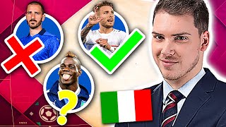 CHI AVREI CONVOCATO in NAZIONALE per il MONDIALE QATAR 2022   LA MIA ITALIA che non vedremo MAI [upl. by Yeldnarb]