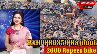 OLD Bikes Sales 👀RX100 RD350Rajdoot2stroke Aprilla Very low price spare sales [upl. by Grani544]