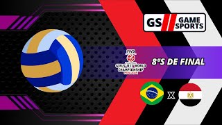 Copa do mundo sub 17 Feminino de volei  Brasil x Egito  8ªs de Final [upl. by Cocke]