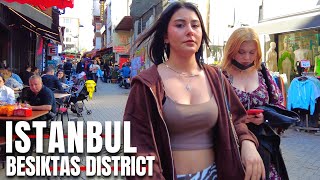 Besiktas Istanbul 2022 31 October Walking Tour4k UHD 60fps [upl. by Cusack]