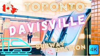 TORONTO CANADA 🇨🇦 – DAVISVILLE SUBWAY STATION – LINE 1 – 4K WALK [upl. by Orgell]