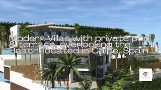 Modern luxury Villas with private pool and terrace overlooking Playa Puerto Blanco in Calpe Spain [upl. by Femmine]