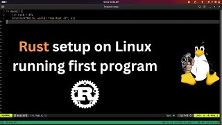 Rust setup on linux running first rust program  nvim [upl. by Sherrer]