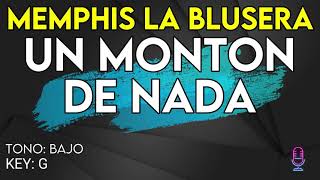 Memphis La Blusera  Un Montón De Nada  Karaoke Instrumental  Bajo [upl. by Dirgis]