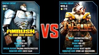 REAL STEEL WRB Final Ambush VS Tri Gore Champion New Robots GOLD UPDATE Живая сталь [upl. by Rahm]