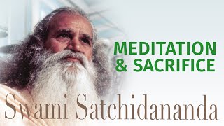 Meditation amp Sacrifice CAPTIONS  Satsang with Swami Satchidananda [upl. by Arta]