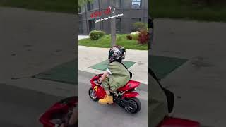 New 49CC mini motorcycle 2stroke 4stroke gasoline mini sports car electric childrens racing [upl. by Johanan]