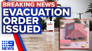 Evacuation order issued to South Ballina as floodwaters rapidly rise  9 News Australia [upl. by Farl]