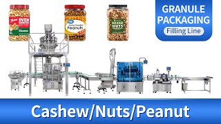 Automatic Tea Leaf Nut Cashew Jar Bottle Granule Filling Capping Line [upl. by Ramad231]