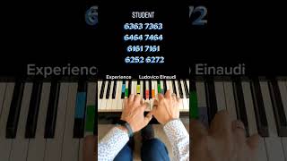 Experience  Ludovico Einaudi Easy Piano tutorial shorts shortspiano easypiano pianofacil [upl. by Yna369]