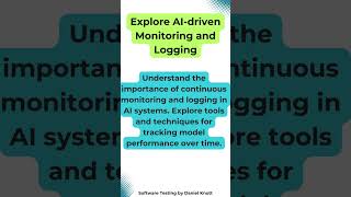 Explore AIdriven Monitoring and Logging softwaretesting aiintesting [upl. by Halfon]