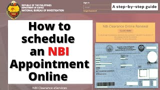 NBI Clearance Online Application  Paano kumuha ng NBI Clearance  Schedule Online appointment [upl. by Aneekas]