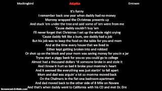 Eminem Mockingbird Lyrics [upl. by Mar756]