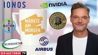 Märkte am Morgen Bitcoin Gold Tesla Nvidia Super Micro Apple Airbus Dt Bank SAP Bayer [upl. by Arick595]