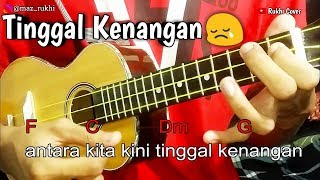 UKULELE SENAR 3 TINGGAL KENANGAN  UKULELE COVER Tutorial Chord amp Lyrik  Rukhi Cover [upl. by Inajna363]