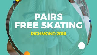 Mishina Anastasia  Galliamov Aleksandr RUS  Pairs Free Skating  Richmond 2018 [upl. by Siol]