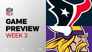 Minnesota Vikings vs Houston Texans  2024 Week 3 Game Preview [upl. by Ynobe]