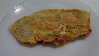 OMELETTE AUX POIVRONS CUISINERAPIDE [upl. by Ainavi]