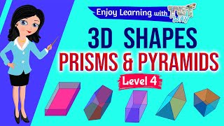 Prisms and Pyramids  Grade 3 amp 4 Math  TutWay [upl. by Hitchcock24]