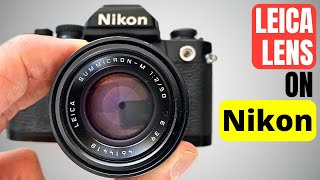 🔴 HOW  WHY  Converting my LEICA lens to NIKON mount 50mm Summicron [upl. by Nevag]