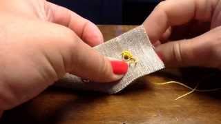 How to cover eyelets with thread by JEAK [upl. by Thorstein]