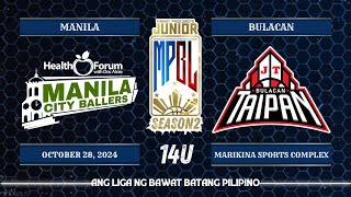 Junior MPBL Season 2  Manila Health Forum with Doc Atoie vs Bulacan JT Taipan  14U [upl. by Ilrebmik]