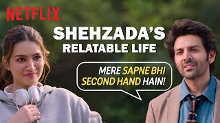 Kartik Aaryan’s Unique Flirting Style for Kriti Sanon  Shehzada  Netflix India [upl. by Ashla637]