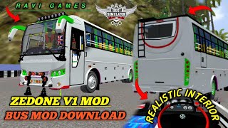 New VOLVO ZEDVEGA V1MOD BUS MOD For Bussid🤩Bussid New Mod bussidmods [upl. by Colbert]