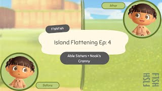 ACNH Island Flattening Ep 4 Terraforming Able SistersNooks Cranny [upl. by Rod39]