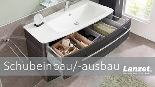 Lanzet Badmöbel  Schubausbau und Schubeinbau [upl. by Adnaluoy400]