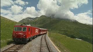 World railways Switzerland Glacier Express3 Andermatt  Disentis [upl. by Rotceh870]