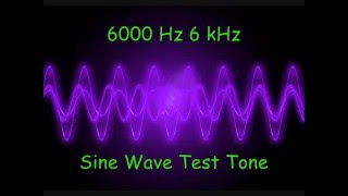 6000 Hz 6 kHz Sine Wave Test Tone  5 Minutes [upl. by Dnilasor]