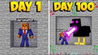 I Survived 100 INSANE Days Underground In Minecraft [upl. by Ydnarb106]