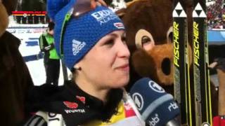 Biathlon Interview mit Magdalena Neuner 22012012 [upl. by Elah]